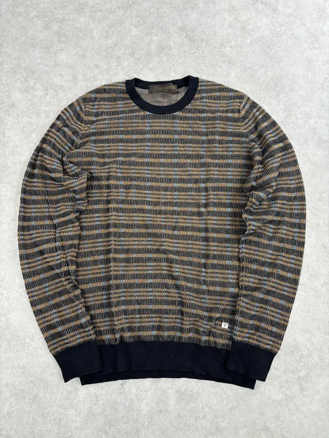 Louis Vuitton Checkered Striped Classy Sweater DrHiCBc 0