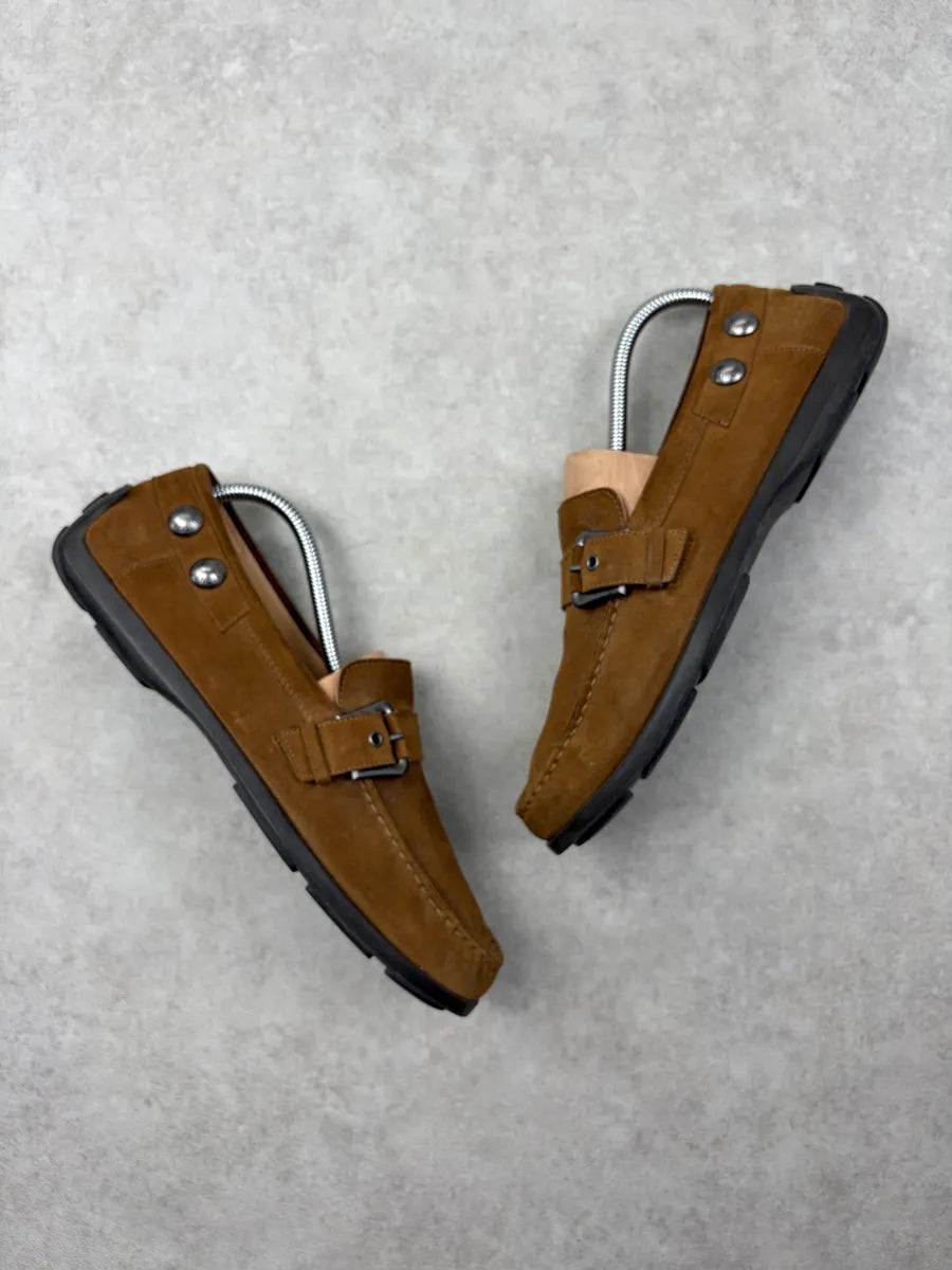 Louis Vuitton Cognac Suede Monogram Loafer Shoes irVNbMo 2