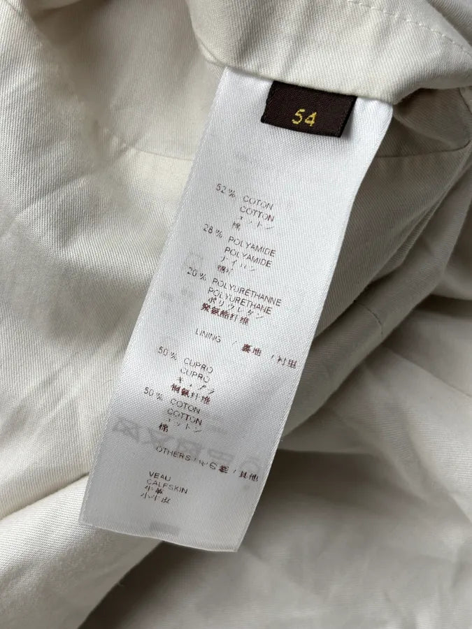 Louis Vuitton White Light Calf Leather Jacket NnpuyYe 10