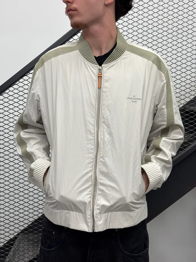 Louis Vuitton White Light Calf Leather Jacket NnpuyYe 1