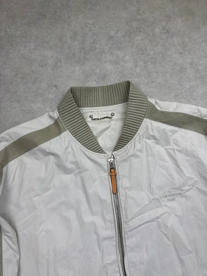 Louis Vuitton White Light Calf Leather Jacket NnpuyYe 3