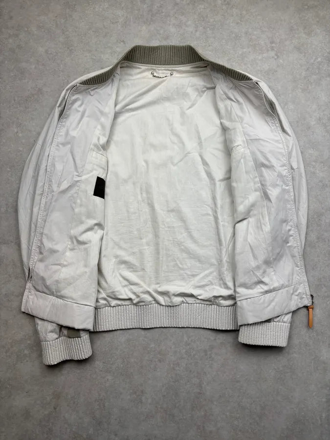 Louis Vuitton White Light Calf Leather Jacket NnpuyYe 6