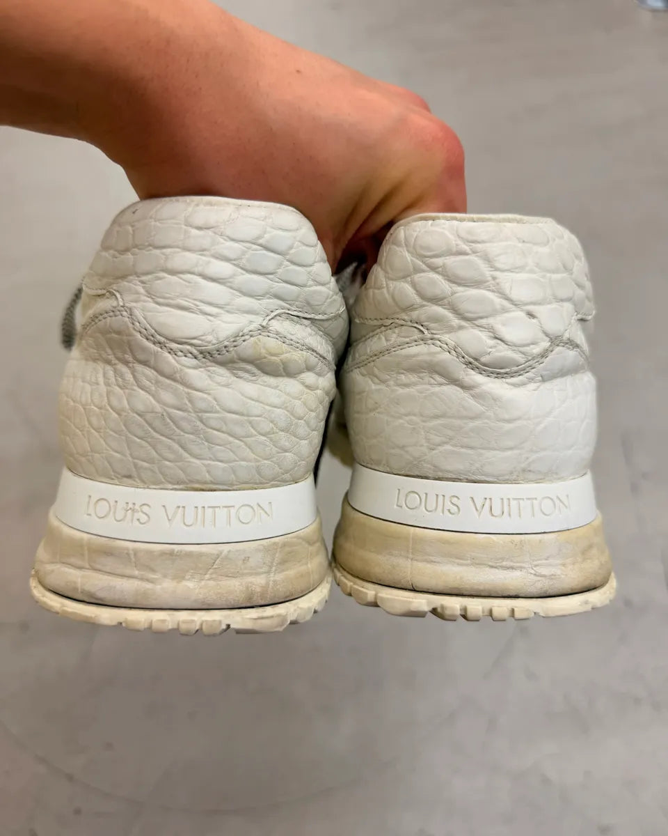 Louis Vuitton Crocodile Embossed Run Away Leather Sneakers gctmzbf 5