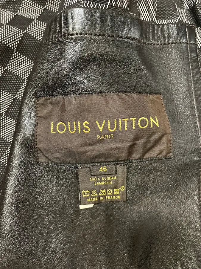 Louis Vuitton Dark Brown Leather Hooded Jacket (S) yFvGZKk 8