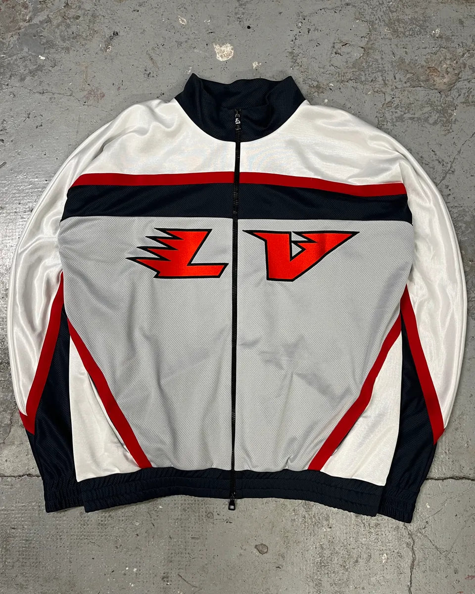 Louis Vuitton Embellished LV Graphic Hockey Tracktop Jacket iAaLzGX 0