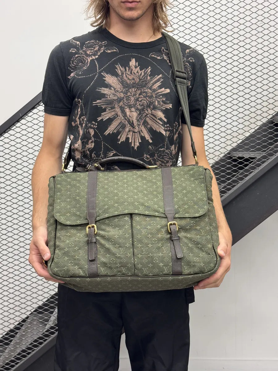 Louis Vuitton Green Canvas Monogrammed Messenger Bag  ubzOcDI 0