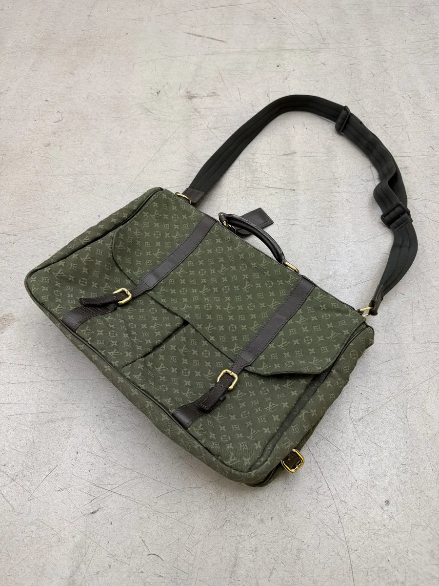 Louis Vuitton Green Canvas Monogrammed Messenger Bag  ubzOcDI 9
