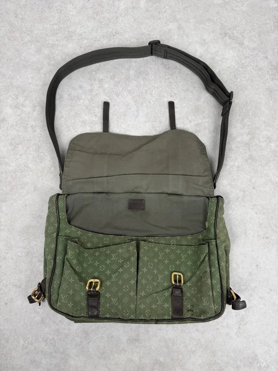Louis Vuitton Green Canvas Monogrammed Messenger Bag wlLKflj 1