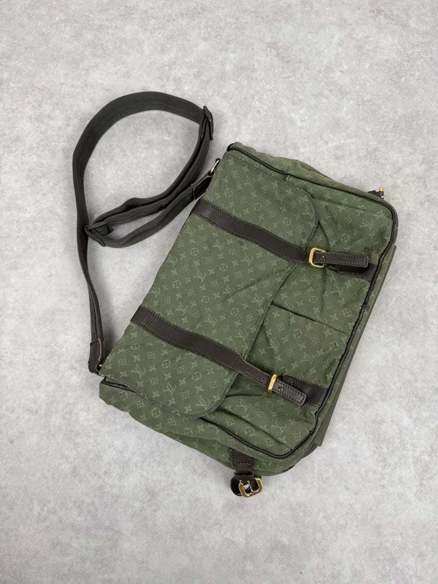Louis Vuitton Green Canvas Monogrammed Messenger Bag wlLKflj 10