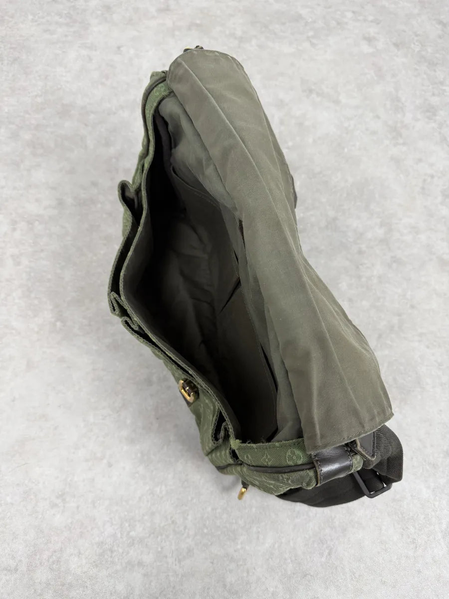 Louis Vuitton Green Canvas Monogrammed Messenger Bag wlLKflj 13