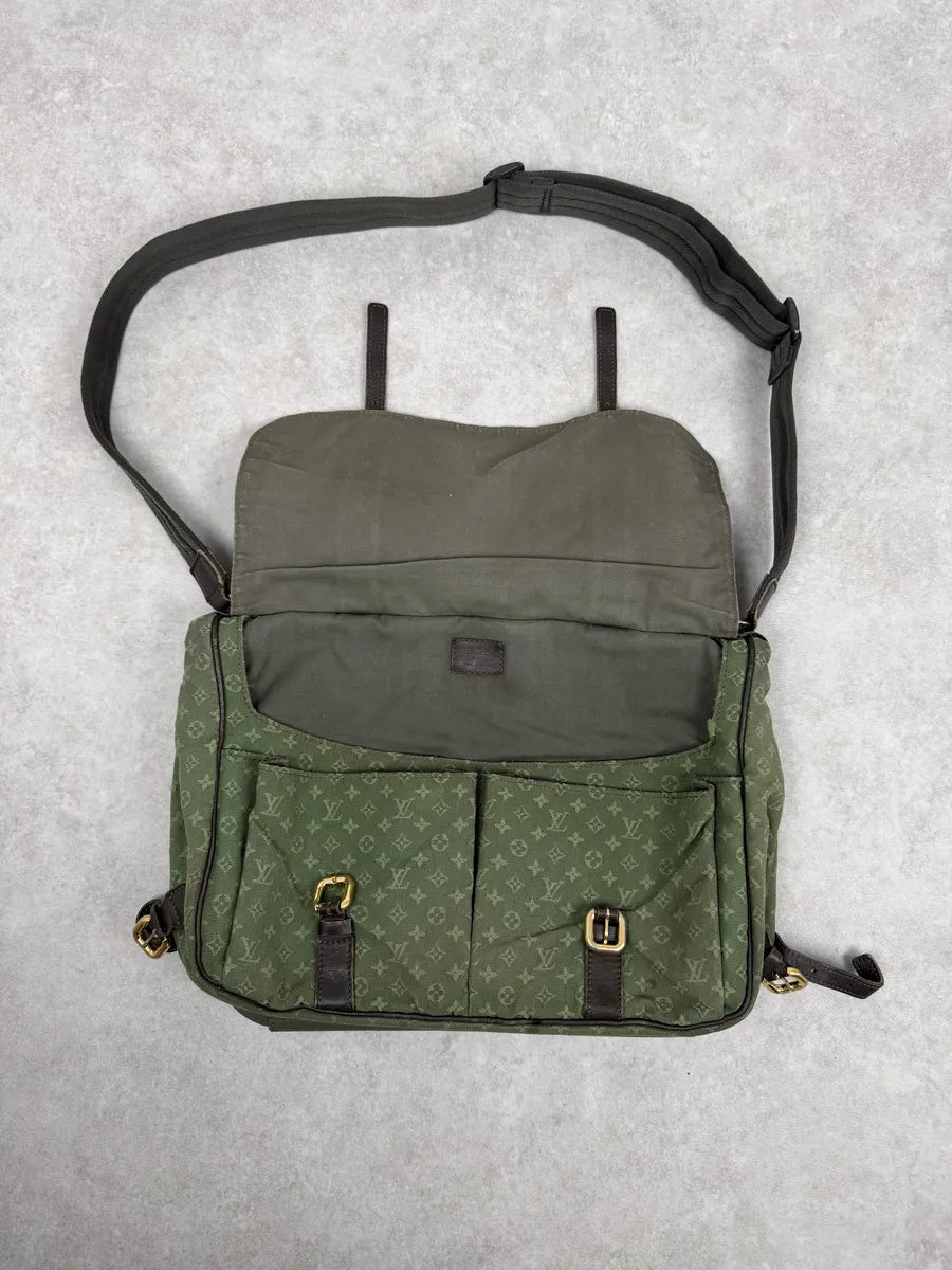 Louis Vuitton Green Canvas Monogrammed Messenger Bag wlLKflj 3