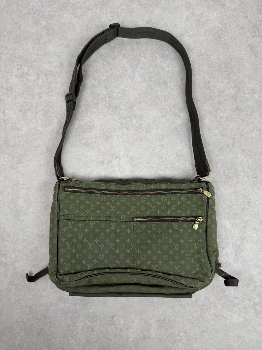 Louis Vuitton Green Canvas Monogrammed Messenger Bag wlLKflj 8