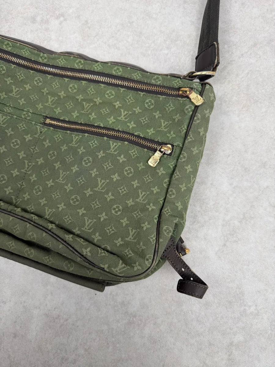 Louis Vuitton Green Canvas Monogrammed Messenger Bag wlLKflj 9
