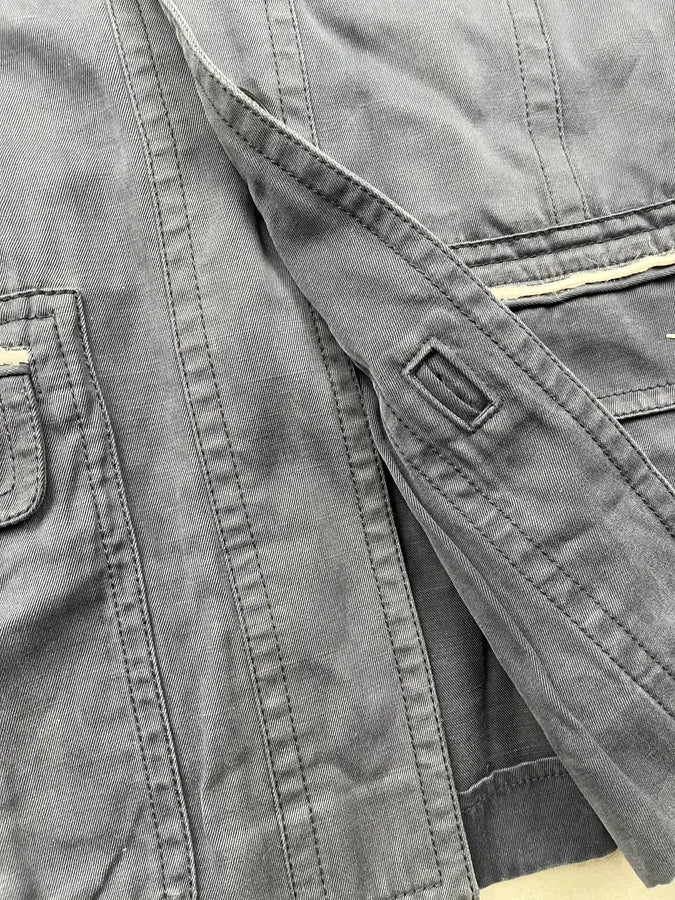 2000s Louis Vuitton Grey-Blue Twill Cargo Field Long Jacket HutdBPR 11