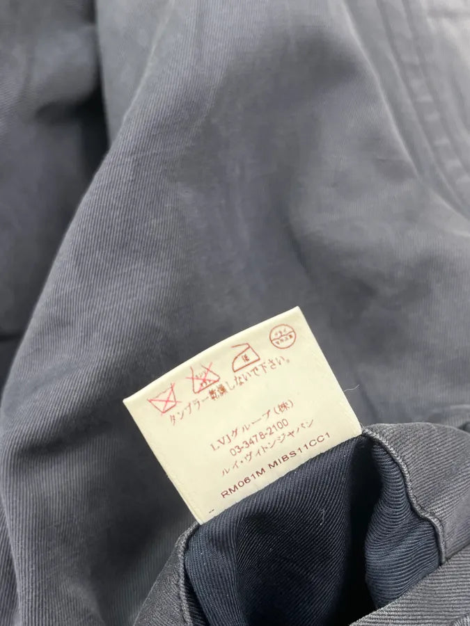 2000s Louis Vuitton Grey-Blue Twill Cargo Field Long Jacket HutdBPR 13