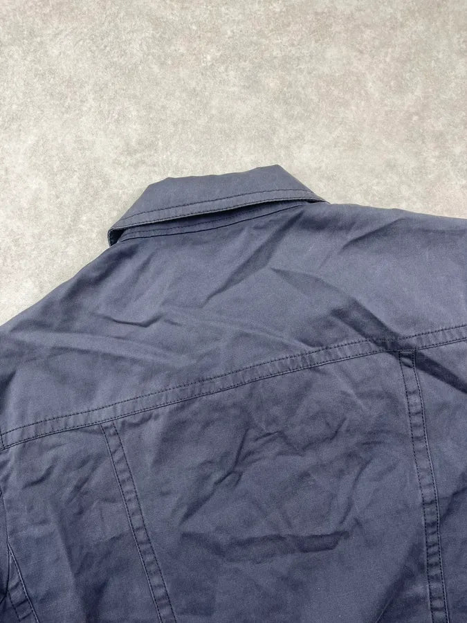2000s Louis Vuitton Grey-Blue Twill Cargo Field Long Jacket HutdBPR 7
