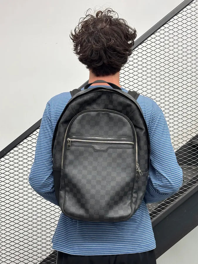 Louis Vuitton Grey Leather Damier Backpack JpRTYlN 2