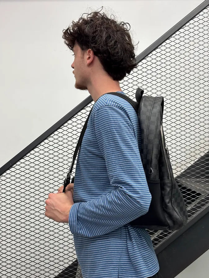 Louis Vuitton Grey Leather Damier Backpack JpRTYlN 3
