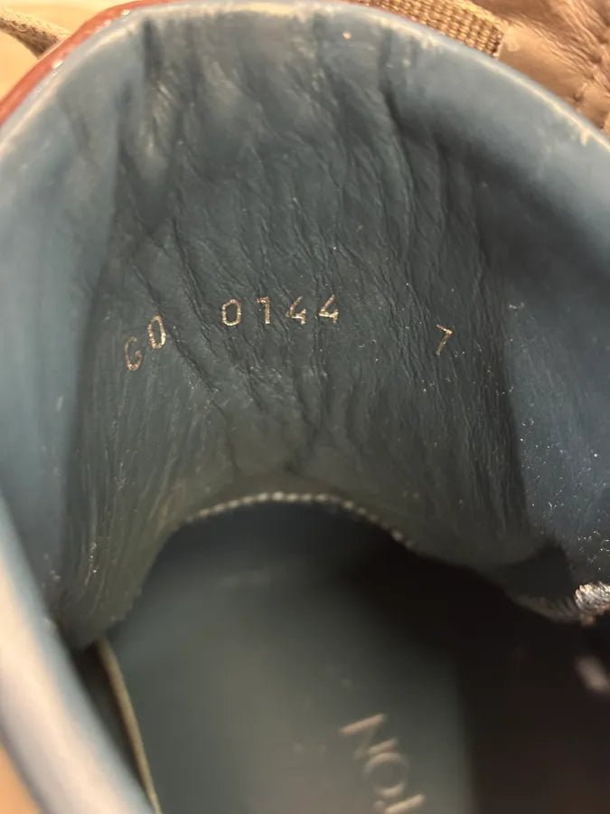 Louis Vuitton Grey Leather Damier High-Top Sneaker wFKykML 8