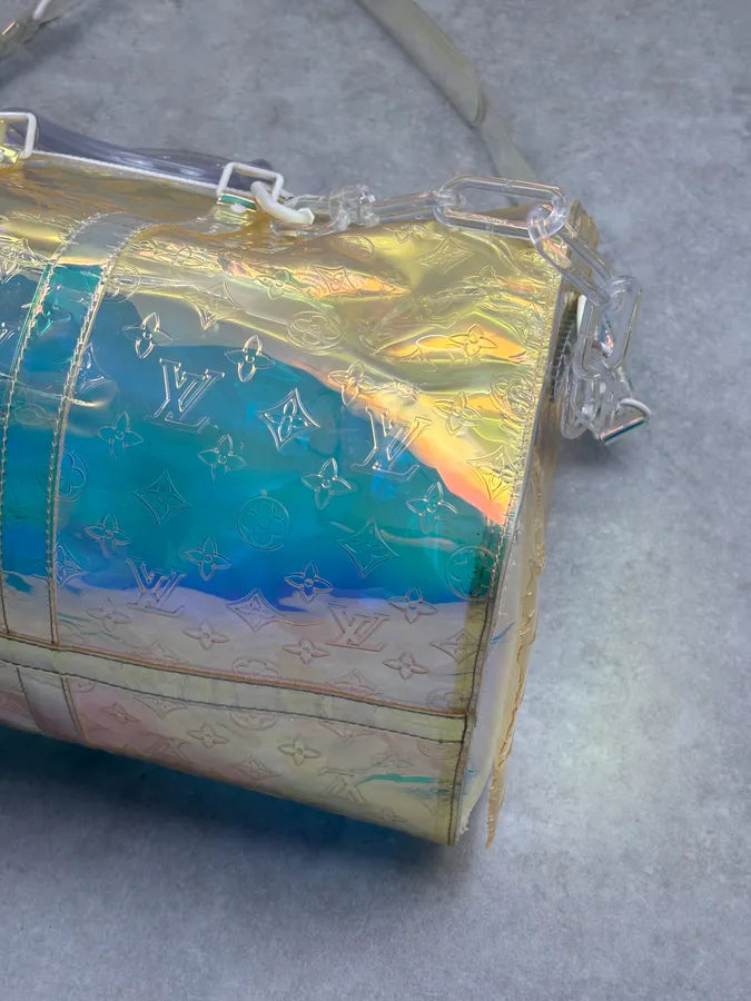 Louis Vuitton 50 Holographic Iridescent Monogram Prism Keepall Bag uDiKWHm 21