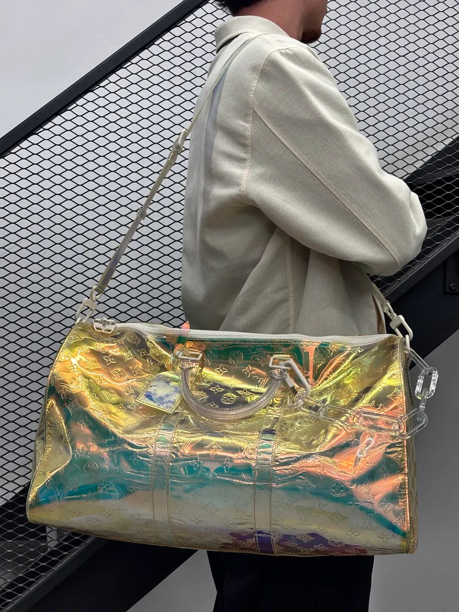 Louis Vuitton 50 Holographic Iridescent Monogram Prism Keepall Bag uDiKWHm 1