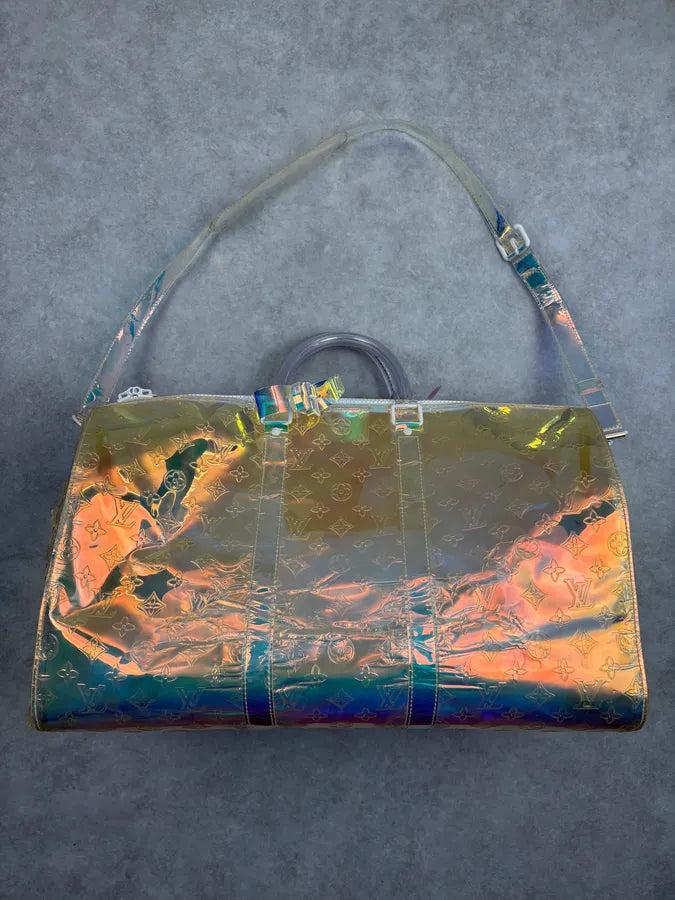 Louis Vuitton 50 Holographic Iridescent Monogram Prism Keepall Bag uDiKWHm 4