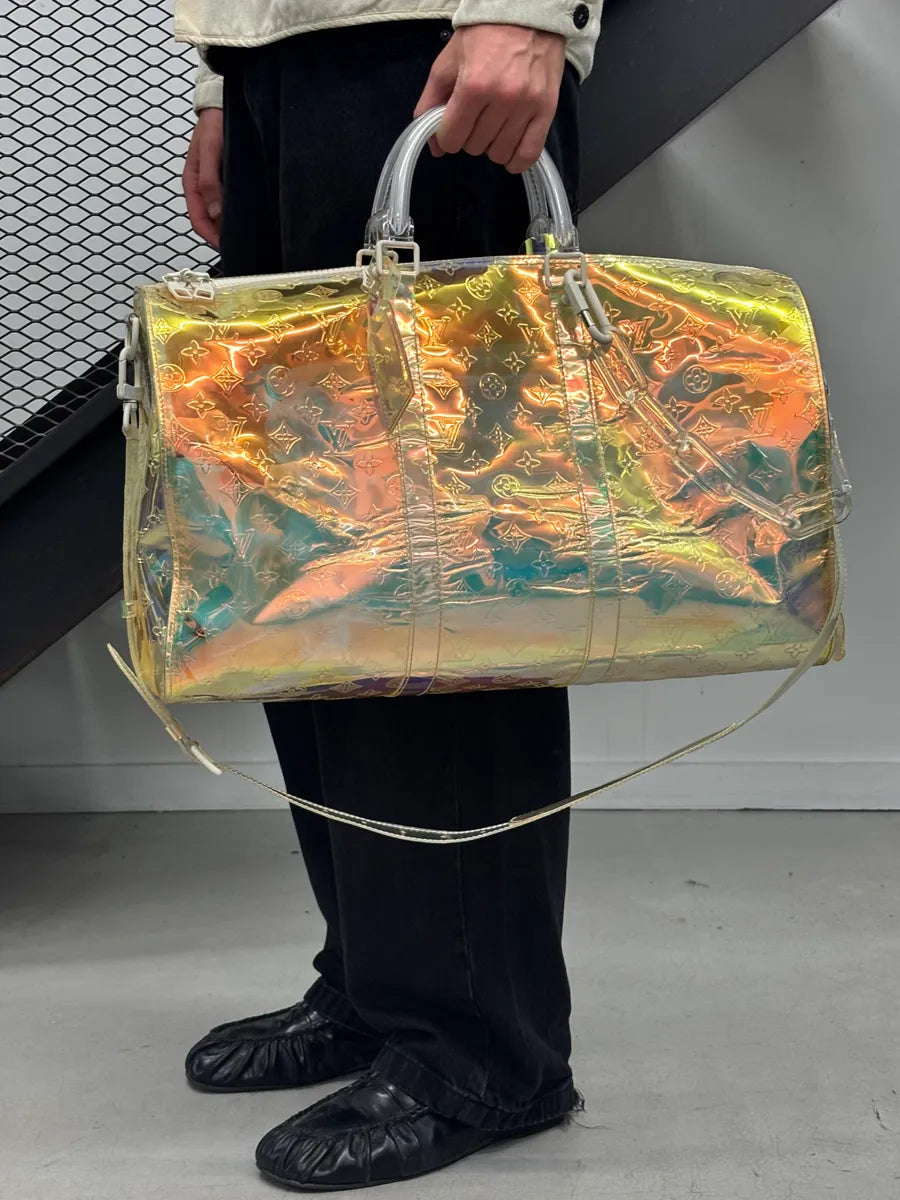 Louis Vuitton 50 Holographic Iridescent Monogram Prism Keepall Bag uDiKWHm 0