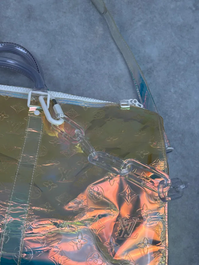 Louis Vuitton 50 Holographic Iridescent Monogram Prism Keepall Bag uDiKWHm 16
