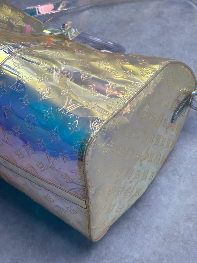 Louis Vuitton 50 Holographic Iridescent Monogram Prism Keepall Bag uDiKWHm 8