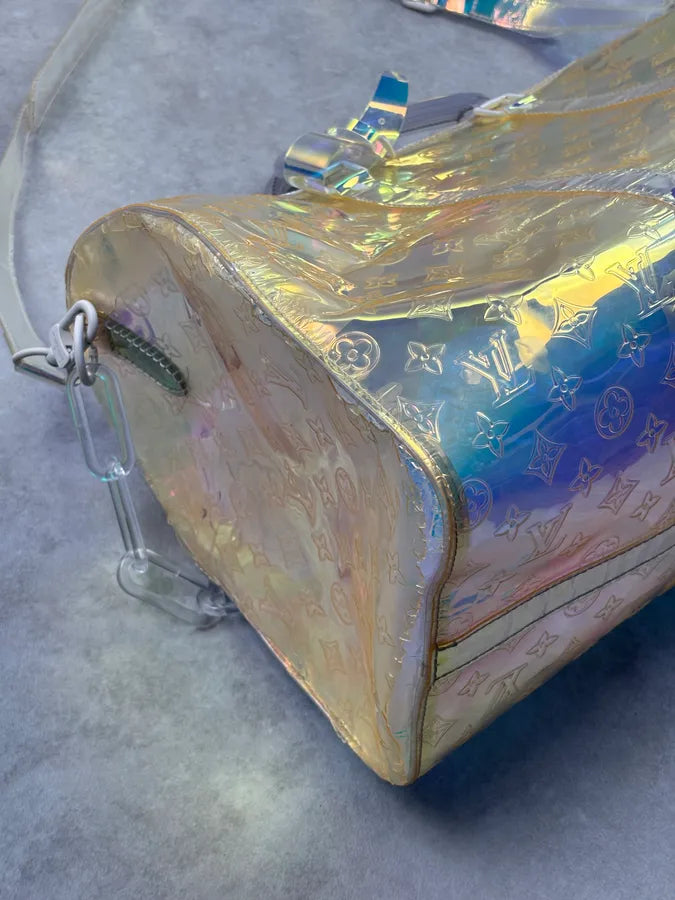 Louis Vuitton 50 Holographic Iridescent Monogram Prism Keepall Bag uDiKWHm 10