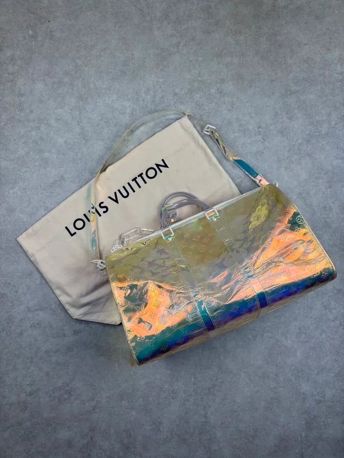 Louis Vuitton 50 Holographic Iridescent Monogram Prism Keepall Bag uDiKWHm 3