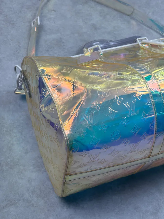 Louis Vuitton 50 Holographic Iridescent Monogram Prism Keepall Bag uDiKWHm 19