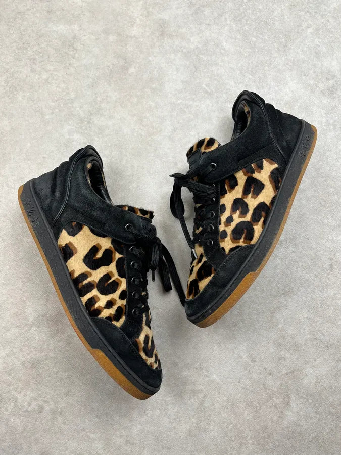 Louis Vuitton Leopard Suede Black Low Sneakers TbdbgUT 1