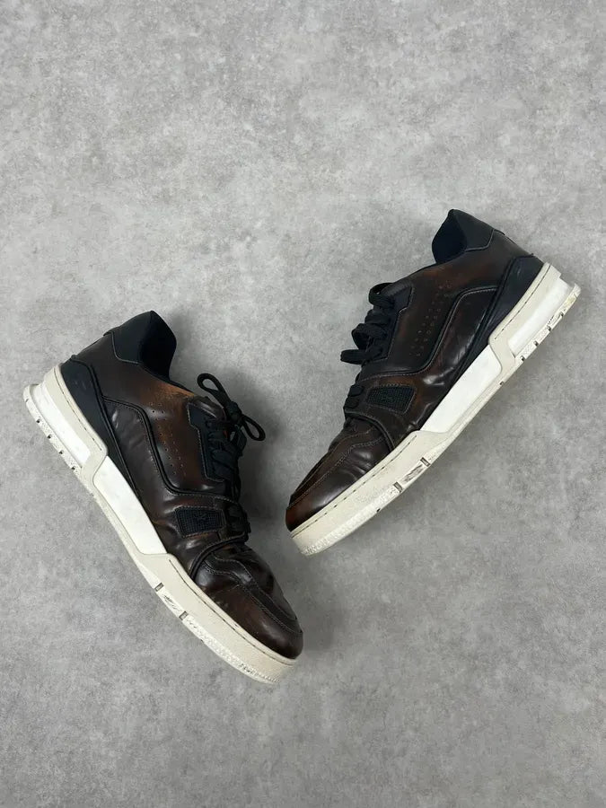 Louis Vuitton LV Trainer Brown Glass Sneakers ZFunAux 3