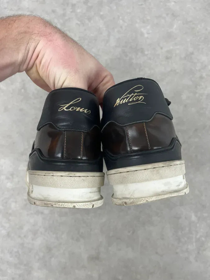 Louis Vuitton LV Trainer Brown Glass Sneakers ZFunAux 5