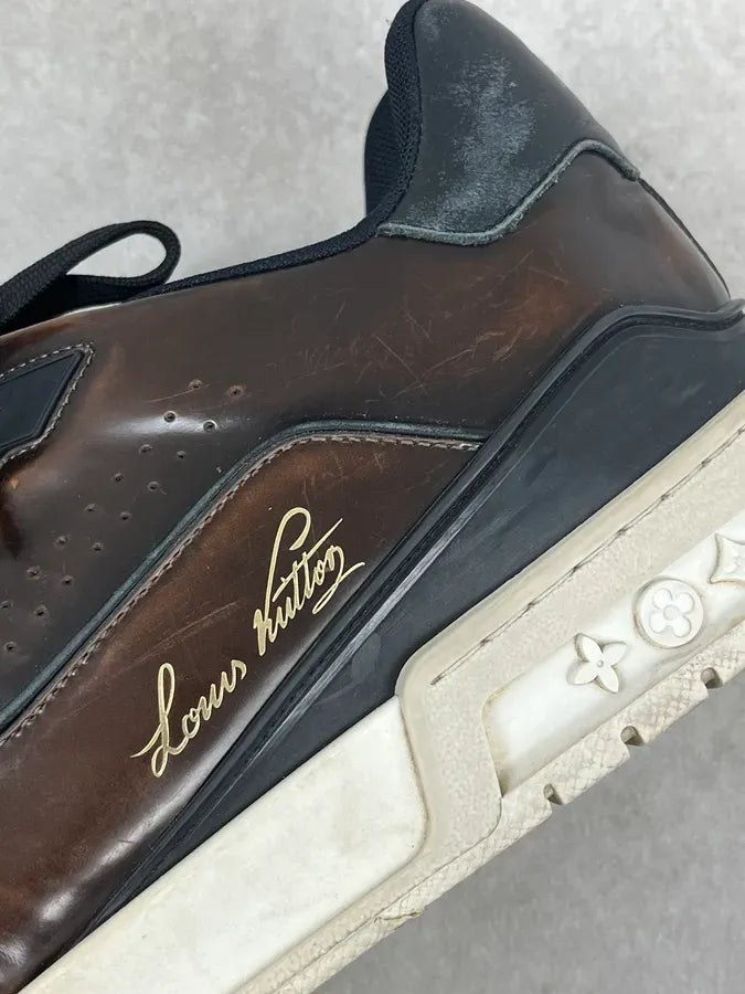 Louis Vuitton LV Trainer Brown Glass Sneakers ZFunAux 7