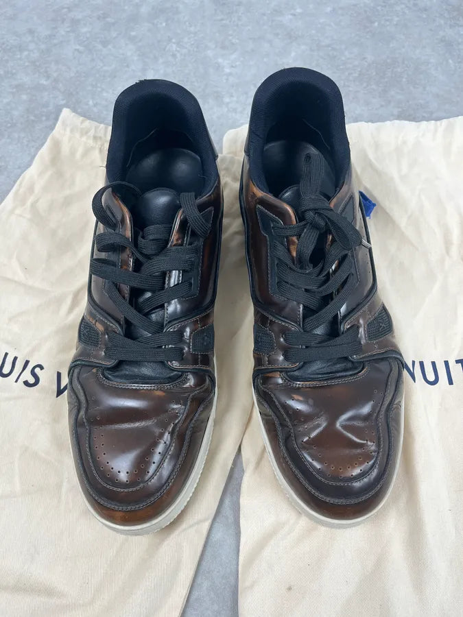 Louis Vuitton LV Trainer Brown Glass Sneakers ZFunAux 2