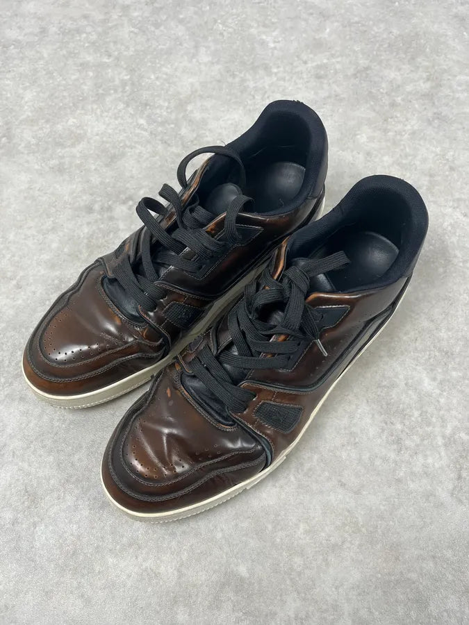 Louis Vuitton LV Trainer Brown Glass Sneakers ZFunAux 4