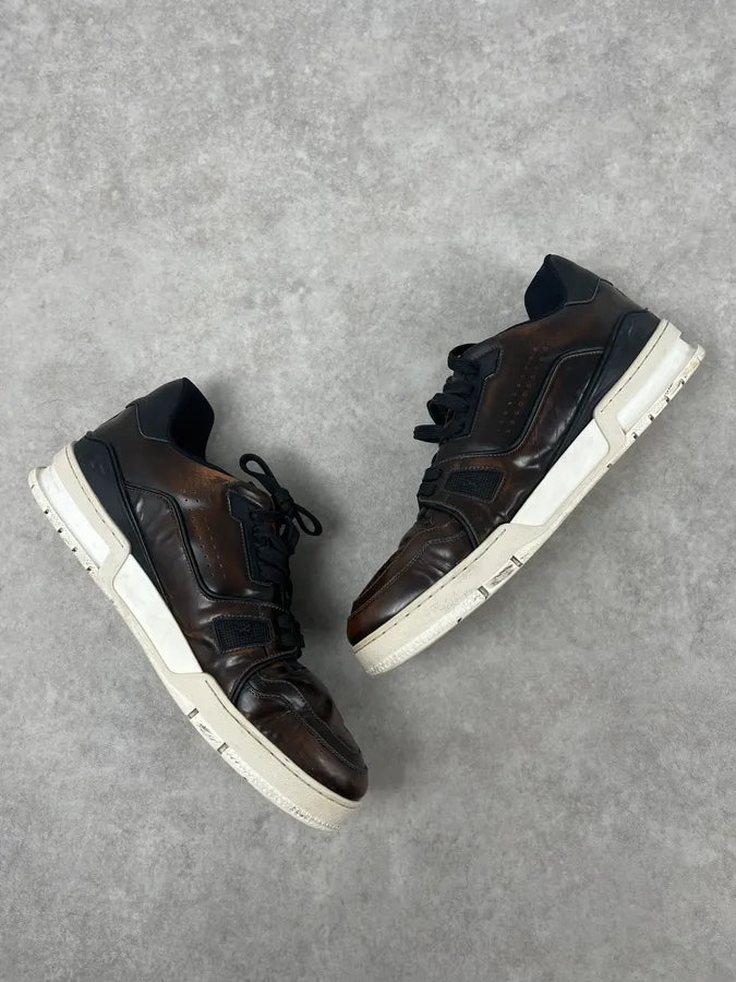 Louis Vuitton LV Trainer Brown Glass Sneakers ZFunAux 3