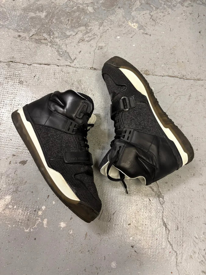 Louis Vuitton Mid TrailBlazer Grey Tweed Sneakers (44eu/us10) sGjcwzF 5