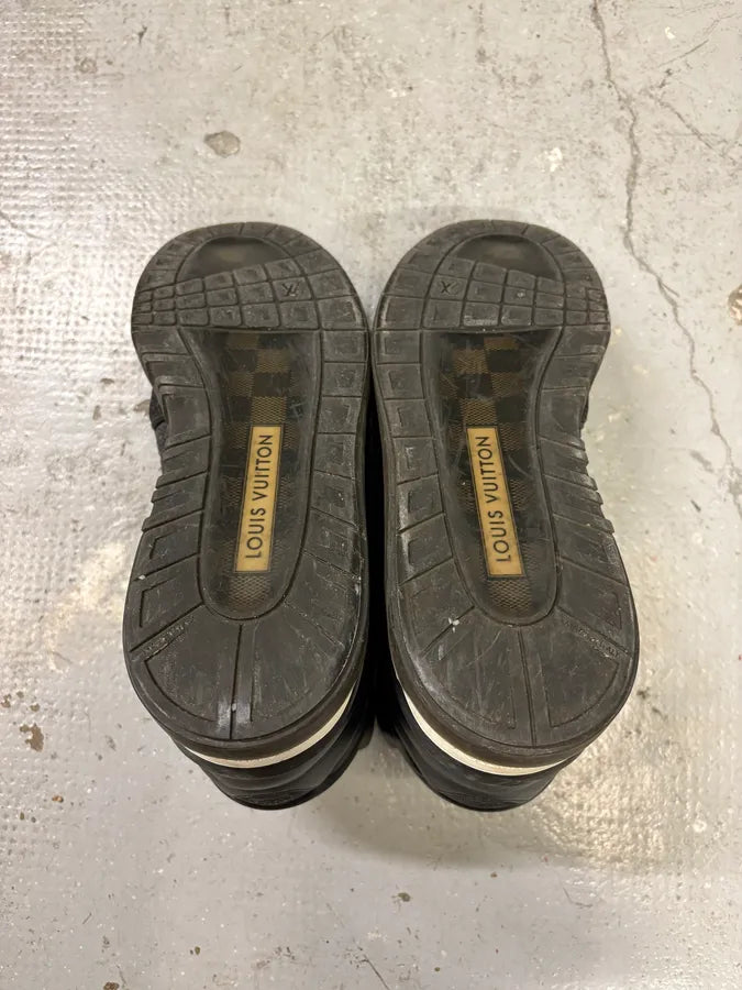 Louis Vuitton Mid TrailBlazer Grey Tweed Sneakers (44eu/us10) sGjcwzF 7