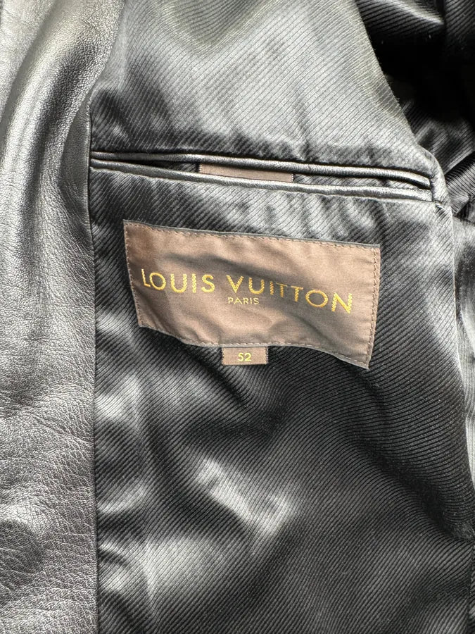 Louis Vuitton Minimalist Black Lamb Leather Jacket JwHSVNe 11