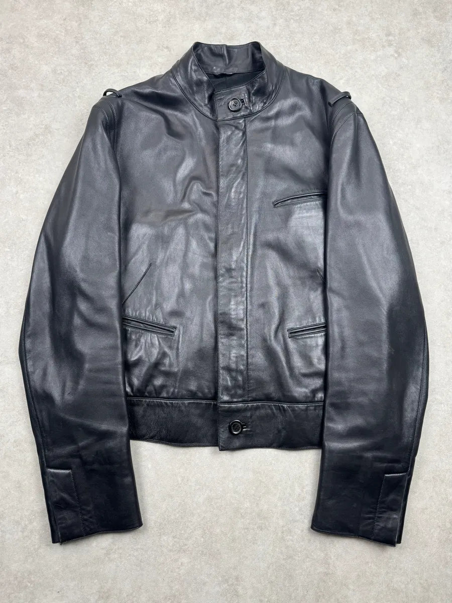 Louis Vuitton Minimalist Black Lamb Leather Jacket JwHSVNe 0