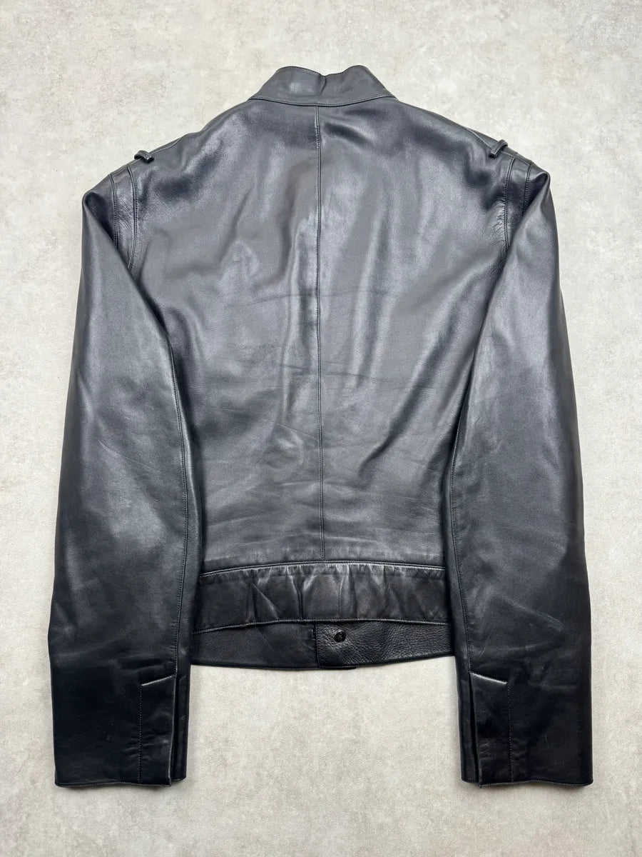 Louis Vuitton Minimalist Black Lamb Leather Jacket JwHSVNe 3