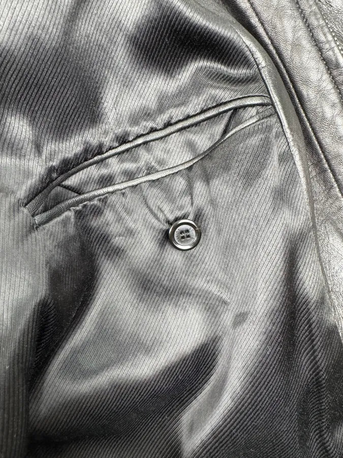 Louis Vuitton Minimalist Black Lamb Leather Jacket JwHSVNe 9