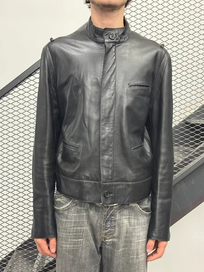 Louis Vuitton Minimalist Black Lamb Leather Jacket JwHSVNe 1