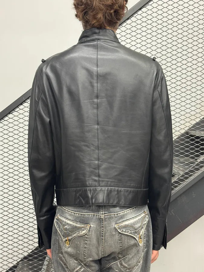 Louis Vuitton Minimalist Black Lamb Leather Jacket JwHSVNe 2