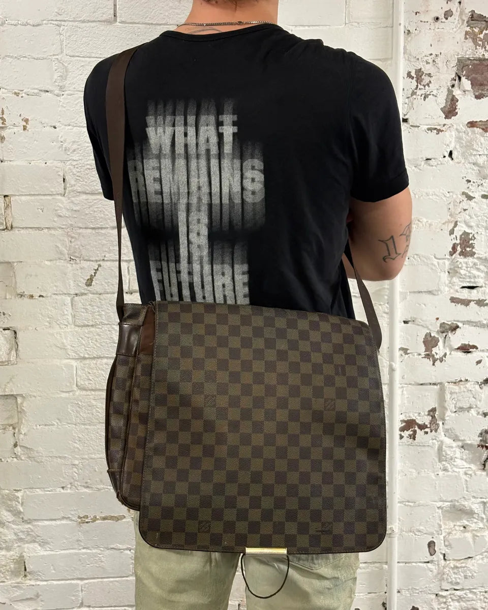 Louis Vuitton Monogram Brown Leather Messenger Bag wxEIKNY 1
