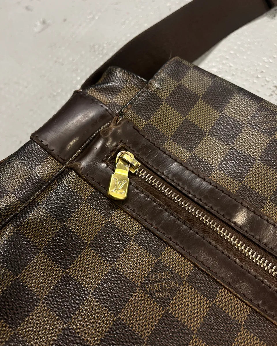 Louis Vuitton Monogram Brown Leather Messenger Bag wxEIKNY 10