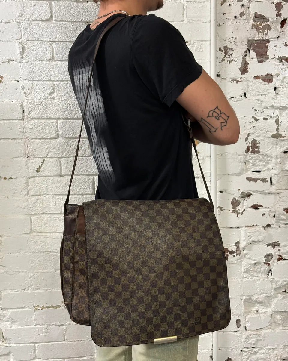 Louis Vuitton Monogram Brown Leather Messenger Bag wxEIKNY 2